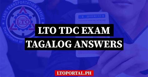 portal.lto.gov.ph exam tagalog|LTO TDC Exam Tagalog Reviewer .